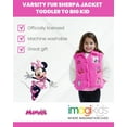 thumbnail image 4 of Disney Minnie Mouse Varsity Faux Fur Sherpa Jacket Logo Toddler to Big Kid, 4 of 5