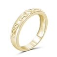 thumbnail image 3 of Textured Claddagh 14k Gold over Silver Band, 3 of 4