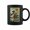 Black, variant on Red Panda Samurai Surfing Japanese Wave Coffee Mugs