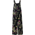 thumbnail image 2 of Salopettes Boho pour Femmes Combinaison Décontractée à Bretelles Jambes Larges Vintage Florale, 2 of 5