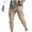 Khaki, variant on Levmjia Men's Cargo Joggers Skinny Fit Nylon Spandex Stretch Pants Multi-Pocket Trousers Elastic Waist Ankle Cuff Pants Solid Color S-2XL