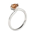 thumbnail image 4 of Aonejewelry 0.85 Carat 6mm Round Shape Natural Morganite Gemstone Solitaire Engagement Ring Women Crafted In 10K Rose White & Yellow Gold, 4 of 5