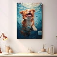 thumbnail image 2 of Nova Scotia Duck Tolling Retriever Canvas Wall Art Framed Great Wave Oil Painting Stretched and Framed Artsy Romantic Wall Paintings Girlfriend gift for Living Room Bedroom Bathroom Office Wall Décor, 2 of 4