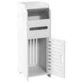 thumbnail image 6 of IVV Small Bathroom Storage Cabinet with Toilet Paper Holder Insert, Bathroom Stand for Small Space, White Single Door Slim Cabinet, 7.48"L x 8.66"W x 22.05"H, 6 of 7