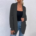 thumbnail image 2 of Lovskoo 2024 Cardigan Sweaters for Women Open Front Solid Color Cable Knit Loose Knitwear Oversized Winter Outerwear Tops Black, 2 of 6
