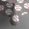 thumbnail image 5 of Baseballs and Love Rectangle Tablecloth 60"x120",Waterproof Polyester Rectangle Table Cloth, Wipeable Spillproof Polyester Tablecloth for Dining, Camping, Indoor and Outdoor, 5 of 6