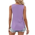 thumbnail image 4 of Summer Tank Tops for Women 2026 Trendy Crewneck Keyhole Sleeveless Shirts Dressy Beach Vacation Casual Tshirts, 4 of 6