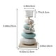 thumbnail image 3 of Candelabro de resina estilo mediterráneo | Decoración de mesa de madera | Adorno floral artesanal para decoración del hogar y regalos de cumpleaños | 21,8 x 12,5 x 10 cm (8,27 x 4,92 x 3,94 pulgadas), 3 of 6