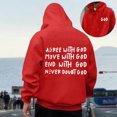 thumbnail image 1 of MHFRRA Sudadera Informal con Capucha para Hombre, de Manga Larga, con Diseño Estampado para Uso Diario, Cómoda Sudadera con Capucha para Otoño E Invierno Rojo, 1 of 6