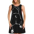 thumbnail image 1 of Fotbe Animal Bulldog Vestido de Verano sin Mangas para Mujer – Vestido Midi Línea A, Estilo Camiseta Floral, Vestido Playero Casual y Fluido, 1 of 7