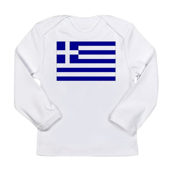 CafePress - Greece Flag Long Sleeve Infant T Shirt - Long Sleeve Infant T-Shirt