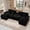 124" Black, variant on Vinform 124" U Shaped Cloud Couch Sectional with USB Charging, Hidden Storage, Cup Holders & Chenille Double Chaise, Orange