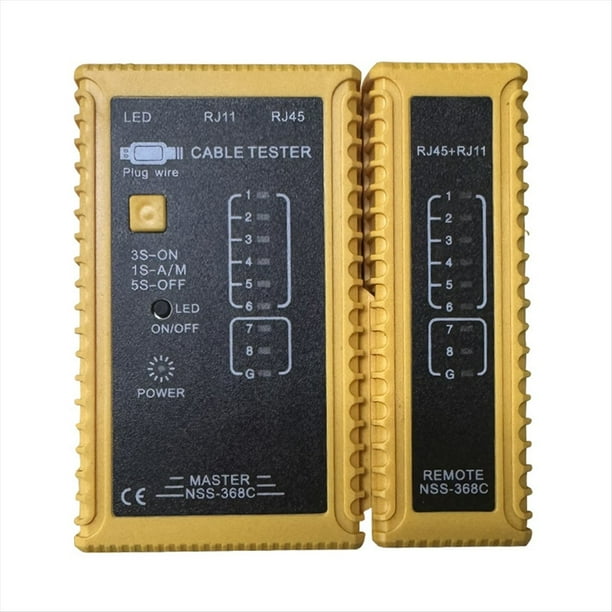 Probador de Cable RJ45 RJ11 LAN, Probador de Cable Telefónico de Internet, Herramienta de Red, Prueba de Línea Telefónica, Probador de Red de Cibercafé A