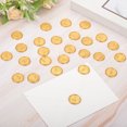 thumbnail image 6 of Uxcell Wax Seal Stickers Gold Tone, 50pcs Envelope Sealing Adhesive Backing Letter M, 6 of 6