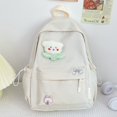 thumbnail image 3 of Fashion Rucksack Simple School Bookbag Multi-Pocket Cute For Girl (Green), 3 of 9