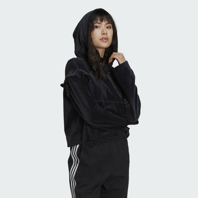 Adidas Originals GN3050 Women's Black Cotton Blend Activewear Hoodie AC138 (S)