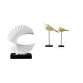 thumbnail image 1 of Escultura de ola, estatua abstracta, adorno de pájaro, figuras de madera, estatuas de pájaros, centro de mesa de resina con detalles de diseño creativ, 1 of 8