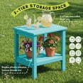 thumbnail image 5 of FUNDAZE HDPE 2-Layer End Table for Living Room, Outdoor Side Table, Patio Small End Table, Turquoise, 5 of 12
