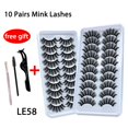 thumbnail image 1 of LE 3D 10 pares 100% pestañas de visón volumen dramático pestañas postizas esponjosas suaves y tenues Faux Cils pestañas postizas largas naturales al por mayor Tan Jianjun unisex, 1 of 2
