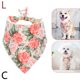 thumbnail image 1 of Bandanas para perros CAIROYAR baberos triangulares poliéster suave y transpirable bufanda reversible flores de rosas, 1 of 7