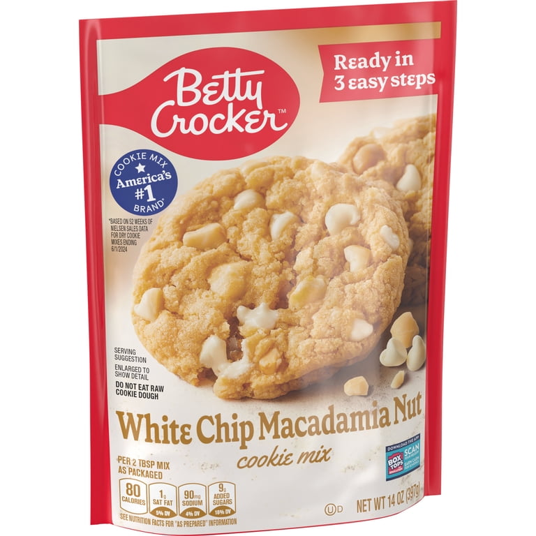 4 pack) Betty Crocker White Chip Macadamia Nut Cookies, Cookie