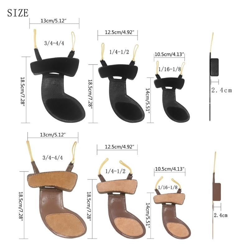 CEORPER Violin Shoulder Pad Sheepskin Cheek Rest Pad Leathers Chin Pad Protector