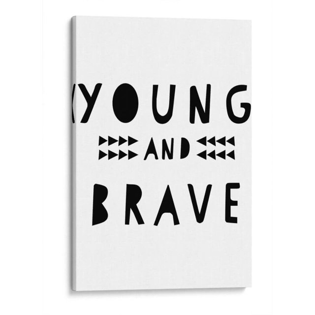 Cuadro decorativo Frases - The Young and the Brave en canvas tamaño 70 x 105 cm Canvas Lab Canvas forma vertical tamaño 70 x 105
