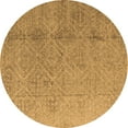 thumbnail image 1 of Ahgly Company Indoor Round Oriental Brown Modern Area Rugs, 7' Round, 1 of 4