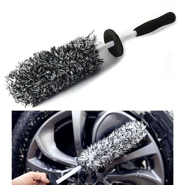 1 Kit de limpieza de cepillo para neumáticos de rueda de coche, equipo para bicicletas, puntas de escape, cepillo para llantas