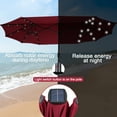 thumbnail image 6 of Autlaycil 13' Market Patio Umbrella with Crank System and 36 Solar Powered LED Lights for Outdoor, Market, Beach, Garden, Yard, Party, Red, 6 of 6