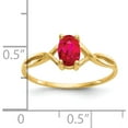 thumbnail image 3 of 14K Yellow Gold Ruby Birthstone Ring (Size 7) Made In India xbr232, 3 of 5