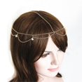 thumbnail image 3 of pitrice Gold Layered Faux Pearl Hairband Head Chain Hair Accessories Jewelry, 3 of 6