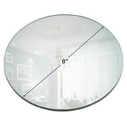 8 Inch Round Mirror Candle Plate with Round Edge set of 12