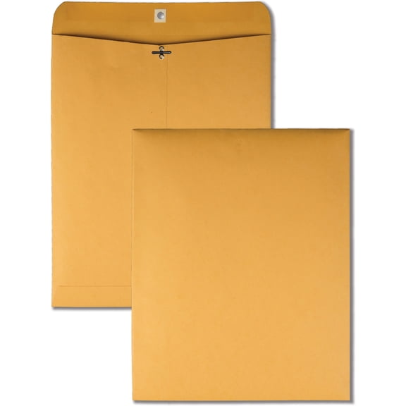 Quality Park, QUA37805, Extra Heavy-duty Kraft Clasp Envelopes, 100 / Box, Brown