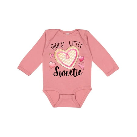 

Inktastic Gigi s Little Sweetie with Pink Heart Cookie Gift Baby Boy or Baby Girl Long Sleeve Bodysuit