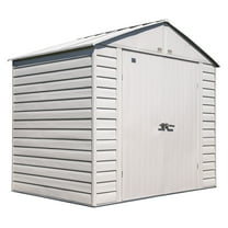 Arrow Select 8 x 6 x 8 ft Flute Grey Steel Storage Shed