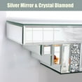 thumbnail image 3 of Mirrored Floating Shelf for Wall, Silver Mirror Crushed Diamond Decorative Shelf for Home Decoration Crystal Diamond Art Décor Accent Piece Showcase, 23" L×5.9" W×5.5" H, 3 of 13
