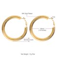 thumbnail image 4 of [Clearance]Hoop Earring Set of 2 Gold Plated Hoop Earrings for Women 25 & 70mm, 4 of 5