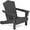 Grey (with Cup Holder), variant on KINGYES Folding Adirondack Chair with Cup Holder, HDPE All-Weather Folding Adirondack Chair, Fir Pit Chairs for Patio Garden Backyard