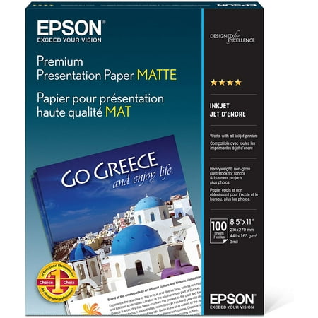 matte paper epson premium sheets presentation office inches depot ink letter double 5x11 sided