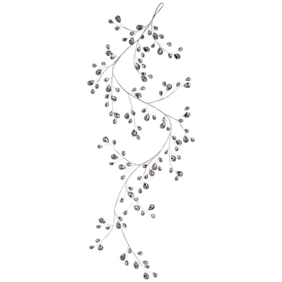 48 inch Metal Jewel Garland: Silver