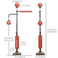 thumbnail image 2 of Soozier Height Adjustable Boxing Punching Bag with Speed Balls, Red, 2 of 9