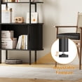thumbnail image 6 of 71" Tall Fluted Arched Bookshelf with Sliding Doors, Mid Century Modern Metal Curved Bookshelf Cabinet with Storage and Adjustable Footpad, 4-Tier Open Display Storage Shelf for Home, Living Room, 6 of 8