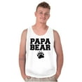 thumbnail image 3 of Papa Bear Dad Father's Day Pawprint Mens Big & Tall Graphic Tank Top Brisco Brands 3X, 3 of 5