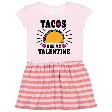 

Inktastic Tacos Are My Valentine with Hearts Gift Toddler Girl Dress