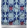 thumbnail image 1 of Soimoi Poly Georgette Fabric Floral & Filigree Damask Print Sewing Fabric Yard 52 Inch Wide, 1 of 3