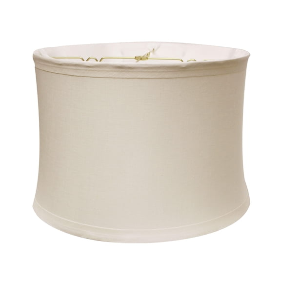 15" White Linen Drum Lampshade with 1" Washer Fitter, Softback Table Lamp Shade 14" Top x 15" Bottom