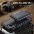thumbnail image 6 of Decase Premium Magnetic Detachable Wallet Case for iPhone 16 Plus,Shock-Absorbent, Anti-Scratch PU Leather+TPU Bumper Cover, Slim & Rugged, with Credit Card Slots, Fits Mag-Safe Car Mount,Black, 6 of 9