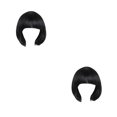 thumbnail image 1 of Guardoinrt Perruque Droite Douce Perruque Extensible Durable Confortable Cheveux Respectueux de la Peau Cosplay Quotidien Partie 2Set, 1 of 6