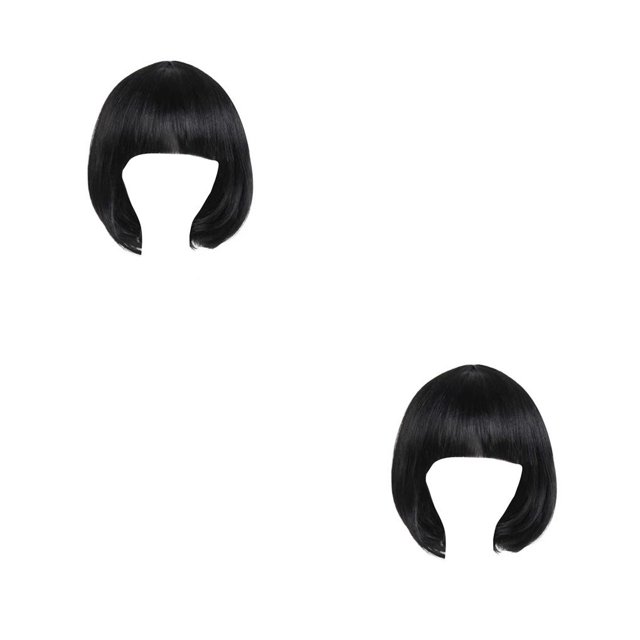 Guardoinrt Perruque Droite Douce Perruque Extensible Durable Confortable Cheveux Respectueux de la Peau Cosplay Quotidien Partie 2Set